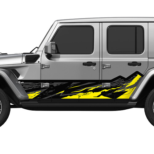 Camo Mountains Splash Wrap Side Doors Vinyl decal sticker fit Jeep Wrangler