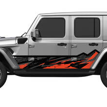 Camo Mountains Splash Side Doors Vinyl Decal Sticker for Jeep Wrangler 2