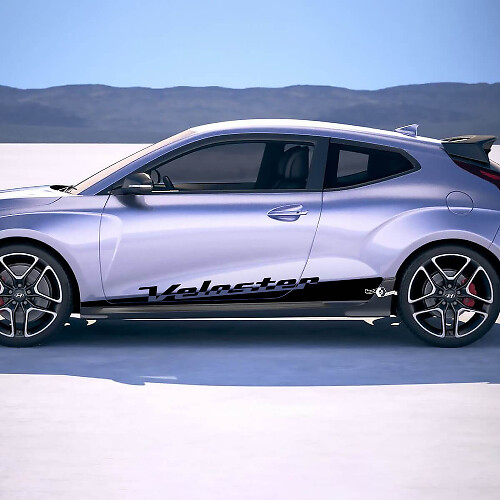 2x Door Side Rocker Panel Stripes Vinyl Stickers Decal fit to Hyundai Veloster 1