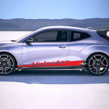 2x Door Side Rocker Panel Stripes Vinyl Stickers Decal fit to Hyundai Veloster 2