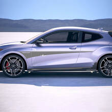 2x Door Side Stripes Vinyl Stickers Decal fit to Hyundai Veloster 2