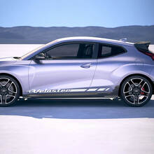 2x Door Side Racing Stripes Vinyl Stickers Decal fit to Hyundai Veloster 2