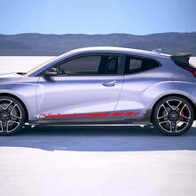 2x Door Veloster Side Racing Stripes Vinyl Stickers Decal fit to Hyundai Veloster 3