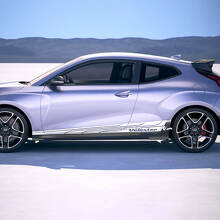 2x Door Side Wings Racing Stripes Vinyl Stickers Decal fit to Hyundai Veloster 2