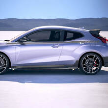 Upper Door Side Racing Stripes Vinyl Stickers Decal fit to Hyundai Veloster 2