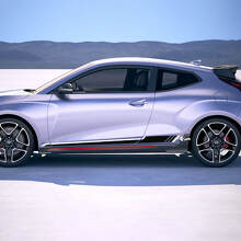 Side Racing Stripes Vinyl Stickers Decal fit to Hyundai Veloster 2