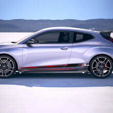 Side Racing Stripes Vinyl Stickers Decal fit to Hyundai Veloster 3