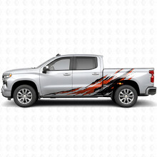 Distressed Splash Door & Bedside Vinyl Stripes for Chevrolet Silverado 1500 T1XX 2019-2026_2