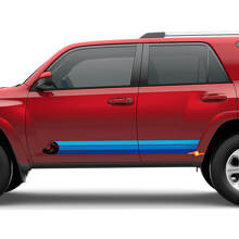 Retro Vintage Heritage Wave Rocker Panel Decal Side Stripe Sticker fit Toyota 4Runner 3