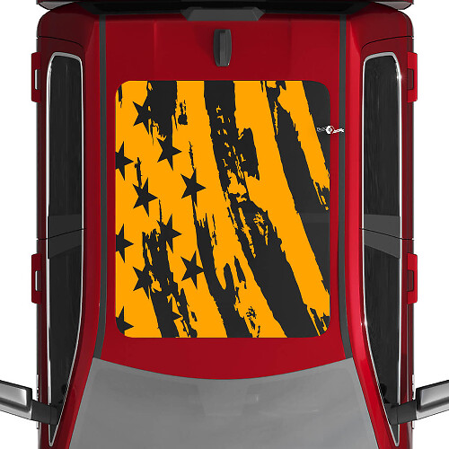 USA American Flag Distressed Vinyl Decals Stickers Graphics for Dodge RAM 1500 TUNGSTEN Panoramic Moonroof 1