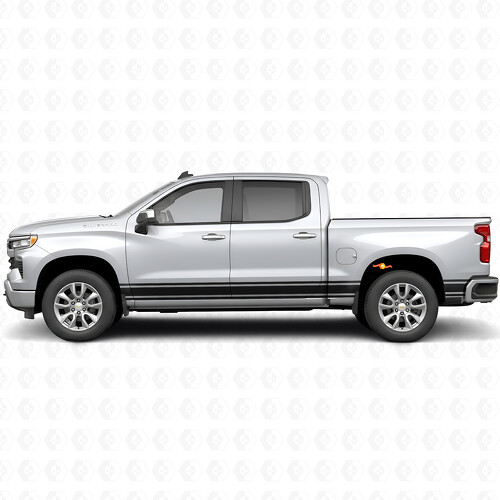 Slim Accent Door & Bedside Vinyl Stripes for Chevrolet Silverado 1500 T1XX 2019-2026