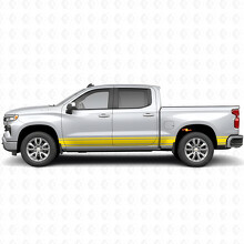 Slim Accent Door & Bedside Vinyl Stripes for Chevrolet Silverado 1500 T1XX 2019-2026_2