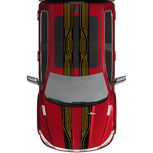 Dual Stripes Vinyl Decals Stickers Graphics for Dodge RAM 1500 TUNGSTEN