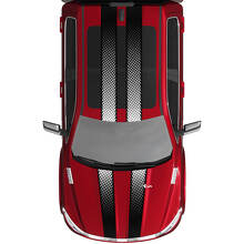 Dual Perforated Style Stripes Hood Roof Vinyl Decal Sticker for RAM 1500 Tungsten_2