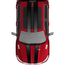 Dual Perforated Style Stripes Hood Roof Vinyl Decal Sticker for RAM 1500 Tungsten_3