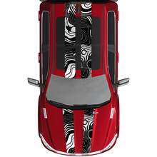 Dual Stripes Topographic Map Vinyl Decals Stickers Graphics for Dodge RAM 1500 TUNGSTEN 2