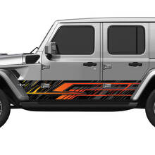 Camo Lines Splash Side Doors Vinyl Decal Sticker for Jeep Wrangler 3