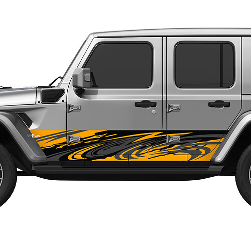 Camo Tribal Splash Wrap Side Doors Vinyl decal sticker fit Jeep Wrangler