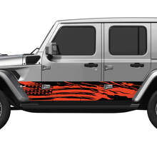 US Distressed Flag Splash Side Doors Vinyl Decal Sticker for Jeep Wrangler 2