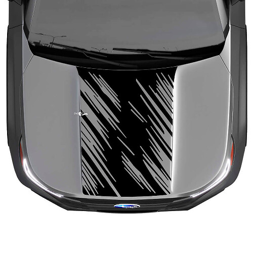 Dsitressed Style Hood Vinyl Decal for Subaru Forester