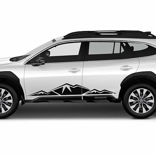 Side Rocker Panel Mountains Vinyl Sticker Decal Graphic for Suba Outback 