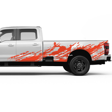 Ford F150 F250 F350 Splash Grunge Decal Kit - Bedside Vinyl Sticker Set Side Graphics 3