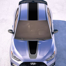 Hood and Roof Central Racing Stripes Vinyl Stickers Decal fit to Hyundai Veloster 3