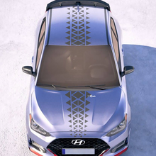 Hood and Roof Central Ornament Racing Stripes Vinyl Stickers Decal fit to Hyundai Veloster 2