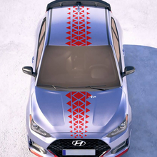 Hood and Roof Central Ornament Racing Stripes Vinyl Stickers Decal fit to Hyundai Veloster 3