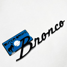 Bronco Outer Banks Fender Badges Tailgate Emblem 3D Badge Blue vs Black 2