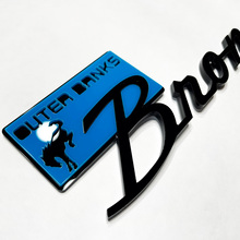 Bronco Outer Banks Fender Badges Tailgate Emblem 3D Badge Blue vs Black 5