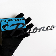Bronco Outer Banks Fender Badges Tailgate Emblem 3D Badge Blue vs Black 5
