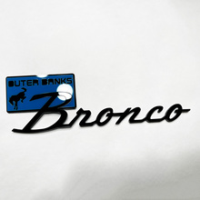 Bronco Outer Banks Fender Badges Tailgate Emblem 3D Badge Blue vs Black 6