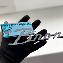 Bronco Outer Banks Fender Badges Tailgate Emblem 3D Badge Blue vs Black 7