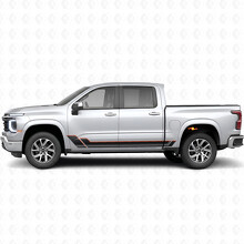 Angular Outline Door & Rocker Panel Vinyl Stripes for Chevrolet Silverado 1500 Next Generation 2027_2