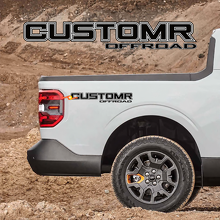 CUSTOMR Offroad Mountain Outline Pair Bedside Vinyl Decal Sticker for Ford F-250_2