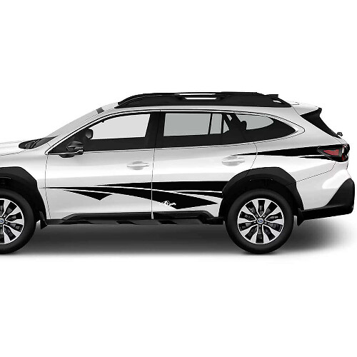 Tribal Style Door and Rear Side Stripes Vinyl Decal Kit for Subaru Outback _1
