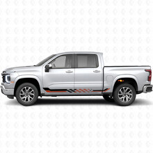 Checkered Racing Door & Rocker Panel Vinyl Stripes for Chevrolet Silverado 1500 Next Generation 2027_2