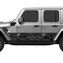 Tire Tracks Mountain Splash Side Doors Vinyl Decal Sticker for Jeep Wrangler 2
