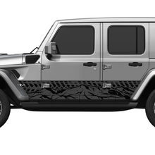Tire Tracks Mountain Splash Wrap Side Doors Vinyl decal sticker fit Jeep Wrangler 2