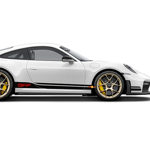 9FF Porsche GT3 Side Stripes Vinyl Decal – Racing Graphics Sticker