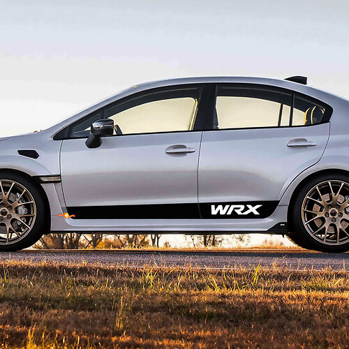 Pair Rocker Panel Side Skirt Vinyl Body Car Stripe Racing Vinyl Decal Sticker fit Suba WRX