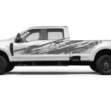 Ford F150 F250 F350 Splash Grunge Skin Style Decal Kit - Bedside Vinyl Sticker Set Side Graphics 2