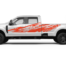 Ford F150 F250 F350 Splash Grunge Skin Style Decal Kit - Bedside Vinyl Sticker Set Side Graphics 3