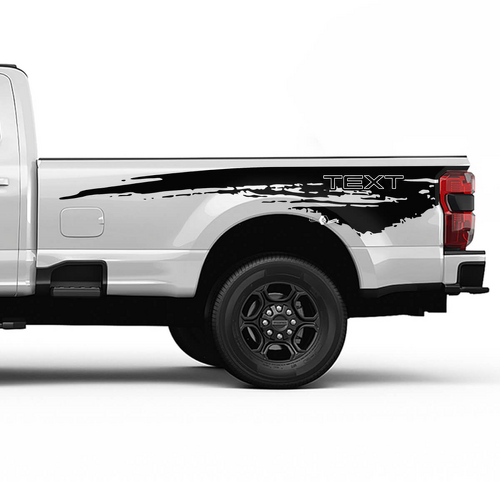 Bed Side Splash Grunge Vinyl Decal Sticker Graphics for Musclecar F-350