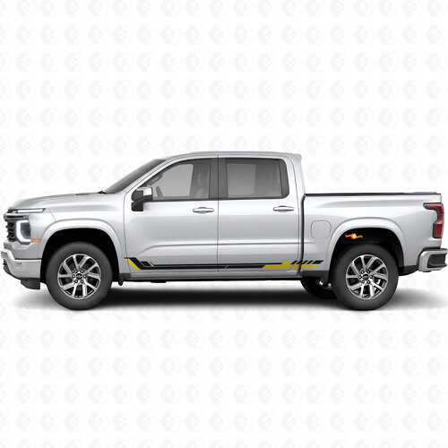Racing Line Door & Rocker Panel Vinyl Stripes for Chevrolet Silverado 1500 Next Generation 2027_1