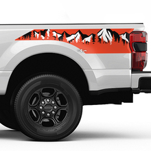 Mountains and trees Bed Side Stripes Decal Kit Vinyl Sticker Set Side Graphics for Ford Trucks 3