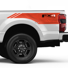 FX4 Topographic Map Bed Side Stripes Decal Kit Vinyl Sticker Set Side Graphics for Ford Trucks 3