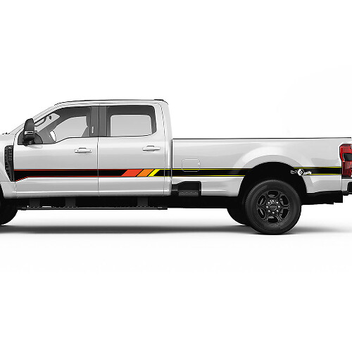 Retro F350 Side Stripes Decal Kit Vinyl Sticker Graphics for Ford Trucks