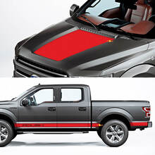Side Rocker Panel and Hood Decal Graphic fit to Ford F150 Raptor Roush Package 2